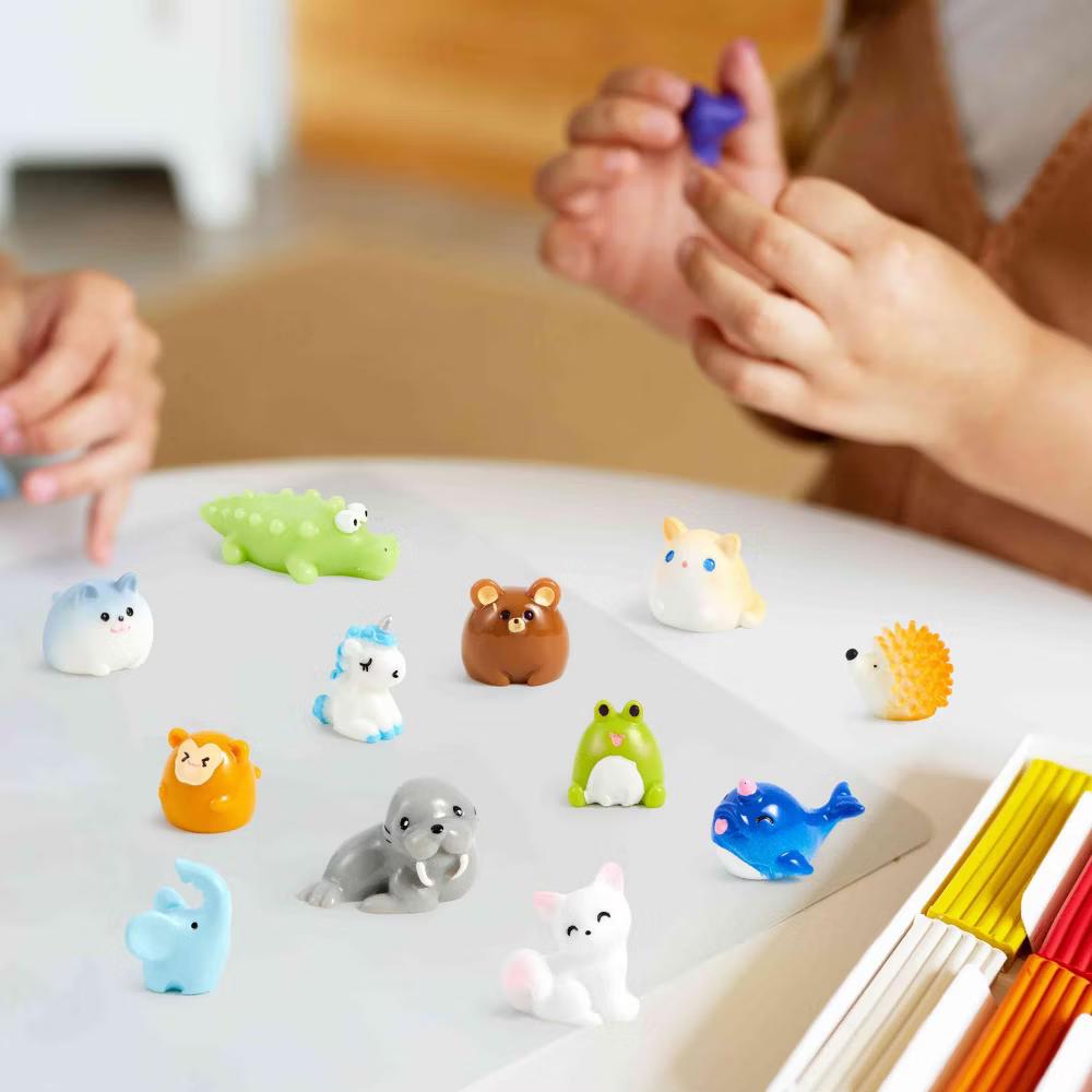 50Pcs Mini Resin Animals Tiny Figures Cute DIY Miniature Scenes, Fairy Dollhouse Garden Accessories, Slime Tabletop Party Favors Stuffers Gifts - Image 2