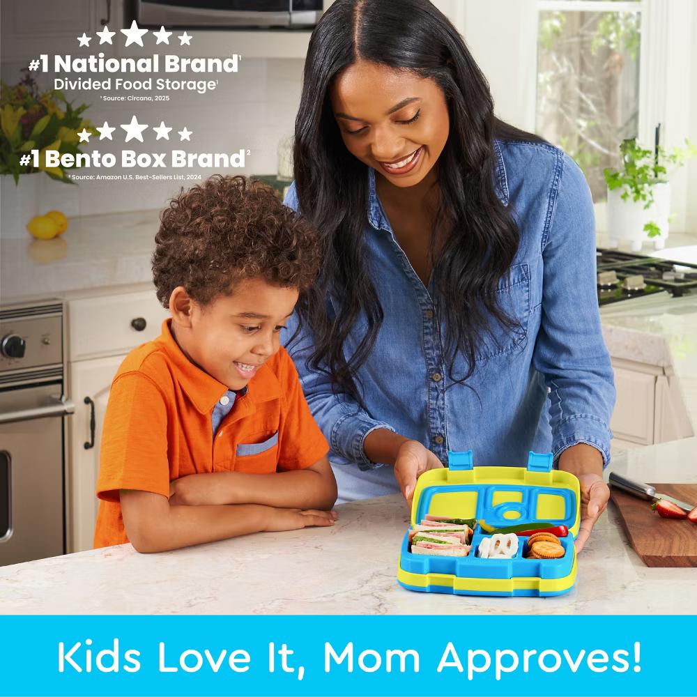 Kids' Brights Leakproof, 5 Compartment Bento-Style Kids' Lunch Box - Image 36