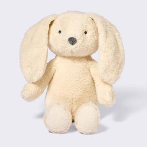 Bunny Plush Stuffed Animal - Cream - Baby and Infant Theme, 8" Height, Rabbit Educational Focus