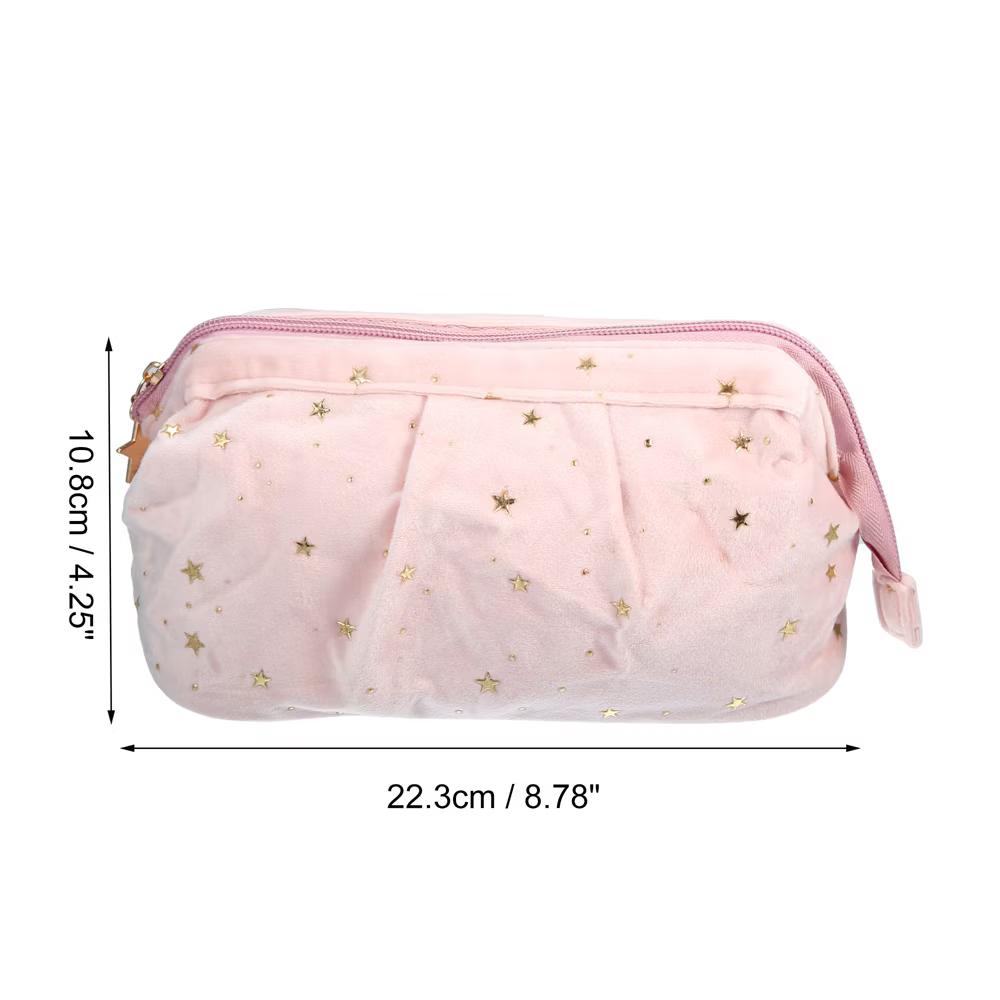Starry Pattern Velvet Makeup Bag 1 Pc - Image 10
