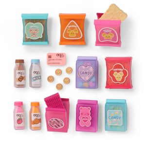 Snacktime Fun Pink Vending Machine & Play Food Accessories Set for 18" Dolls