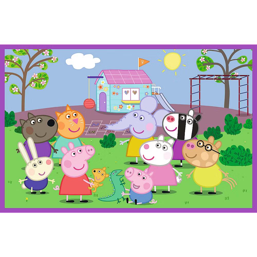 Kids Peppa on the Playground 2x24 Piece Jigsaw Puzzle - Image 3