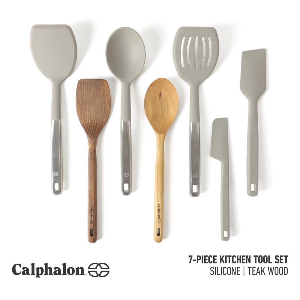 Prime 7 Piece Sillicone and Teak Wood Kitchen Tool & Gadget Set - Image 4