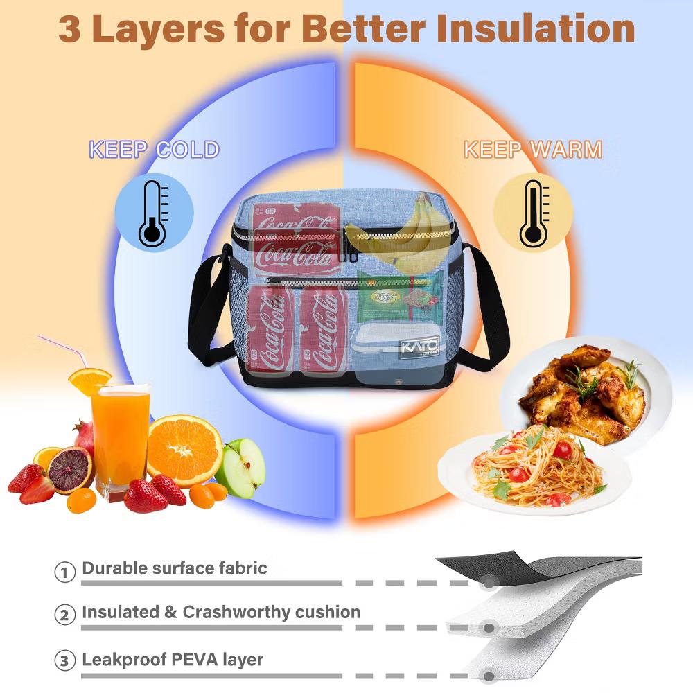 Insulated Small Lunch Bag for Adult Kid, Leakproof Reusable Lunch Cooler Bag with Adjustable Shoulder Strap, Kids Portable Lunch Box - Image 27
