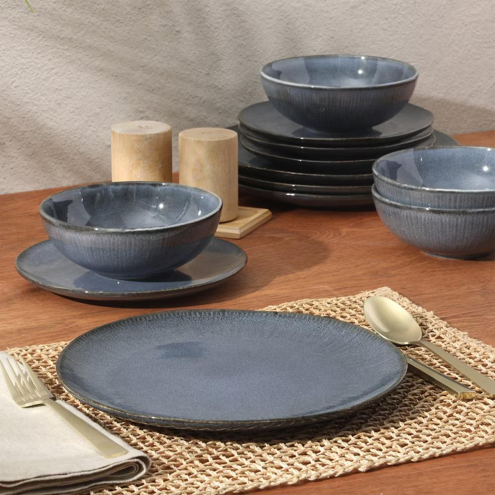Sandy Pines Stoneware 12 Piece Reactive Glaze Dinnerware Set - Service for 4 - Image 10