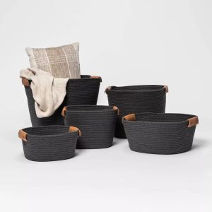 11" Decorative Coiled Rope Basket