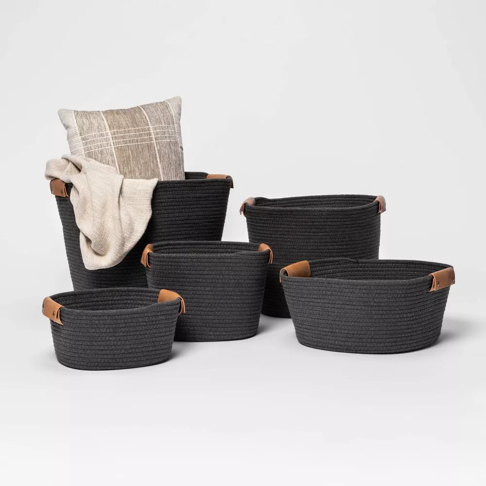 11" Decorative Coiled Rope Basket