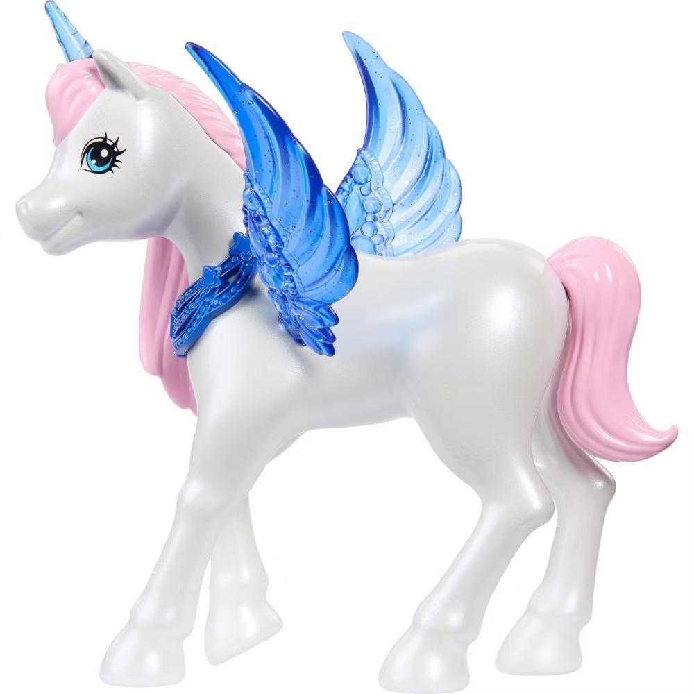 Unicorn Toy, 65th Anniversary Doll with Blue Hair, Pink Gown & Pet Alicorn (Target Exclusive) - Image 3