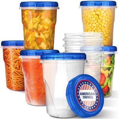 Plastic Food Storage Containers with Twist Top Lids, Airtight, Plastic, 32 oz, 6 Count - Image 7
