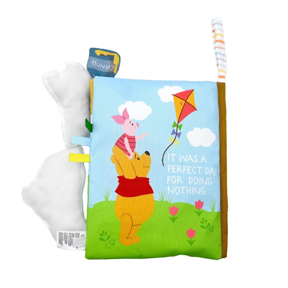 Baby Winnie the Pooh Deluxe Soft Book Happy Thoughts with Removable Characters Plush Toys - 3pc: Sensory Development, Lift-Up Flaps, BPA-Free - Image 5