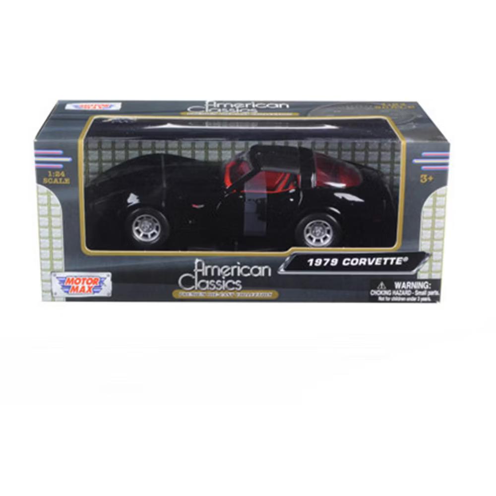 1979 Chevrolet Corvette Black 1/24 Diecast Car Model - Image 2