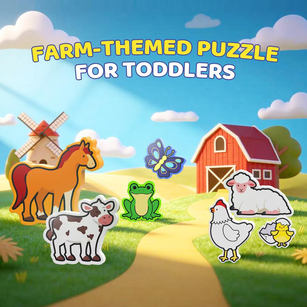 Wooden Puzzles for Toddlers 1-3, Life Cycle Animal Toddler Puzzles, Montessori Toys - Image 5