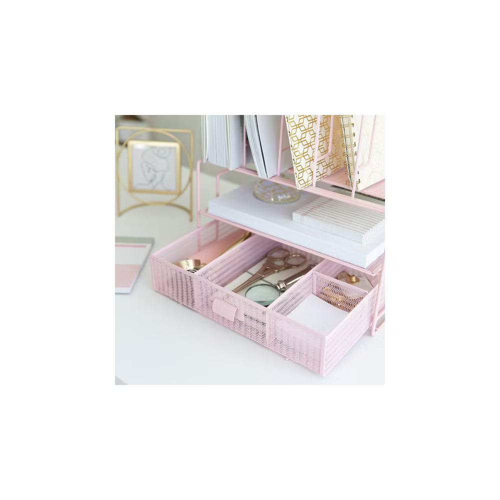 Blu Monaco Desk Organizer with File Sorters & Drawer - Image 28