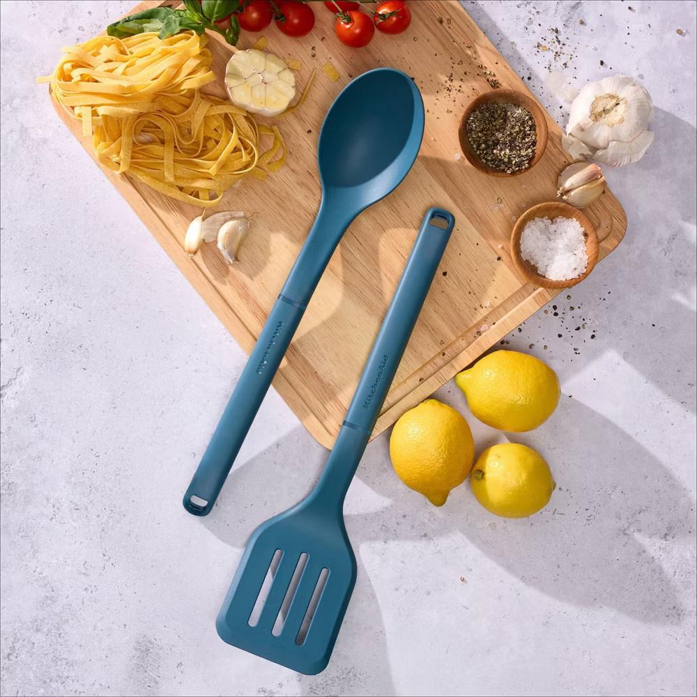 KitchenAid 2pk Turner and Spoon Cooking Utensil Set Agave - Image 7