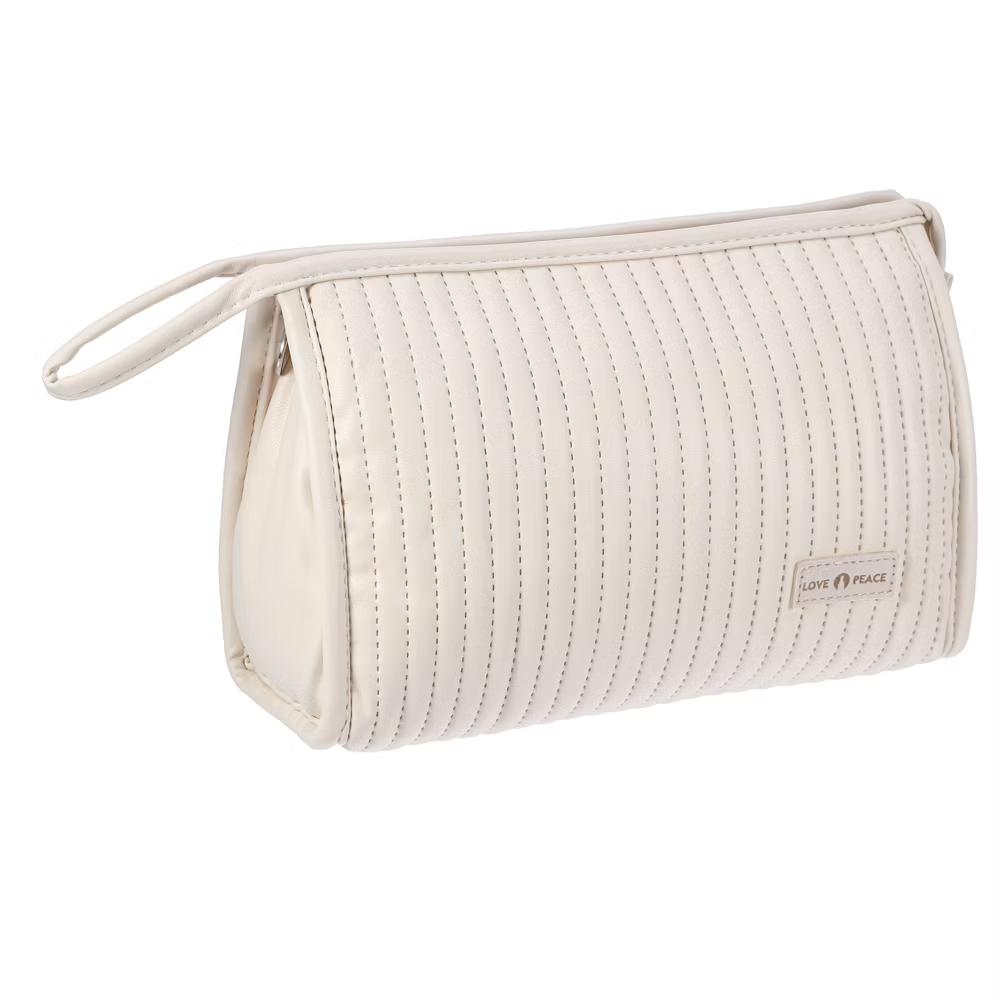 PU Leather Makeup Bag Large Makeup Bag Make Up Brush Organizer Bag Toiletry Bag for Women 1 Pcs - Image 6