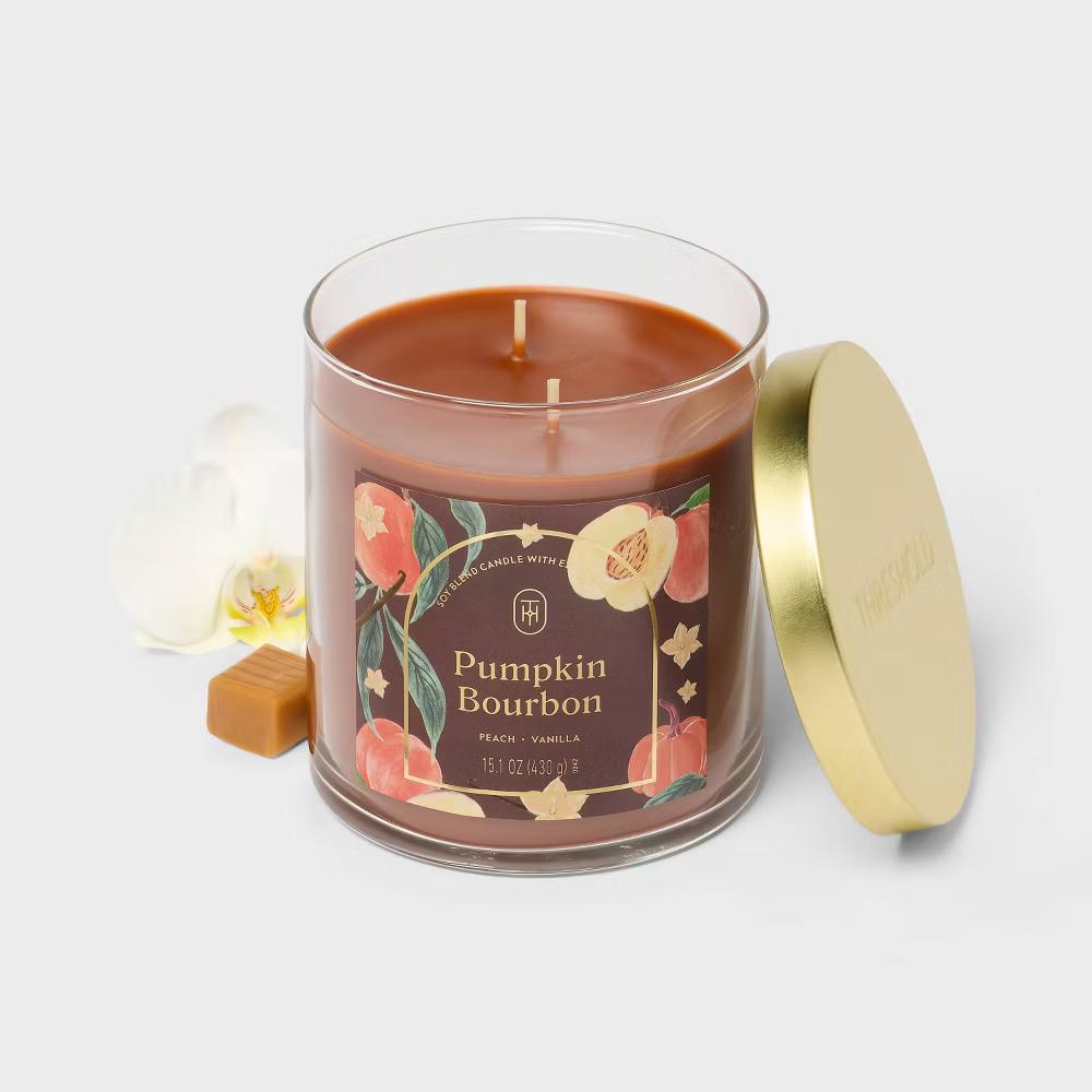 2 Wick Glass Jar Candle with Lid 15.1oz - Image 32