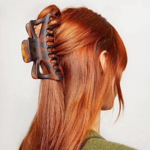 Jumbo Classic Claw Clips - 2pc - Black/Tortoise: For All Hair Types, Hair Styling, Securing Hair