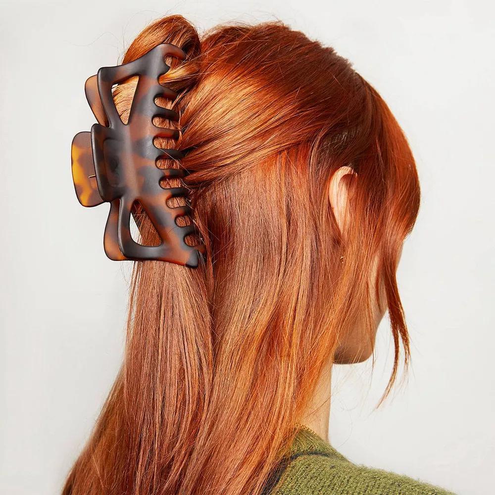 Jumbo Classic Claw Clips - 2pc - Black/Tortoise: For All Hair Types, Hair Styling, Securing Hair