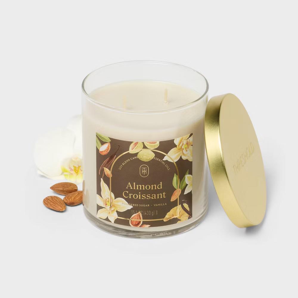 2 Wick Glass Jar Candle with Lid 15.1oz - Image 3