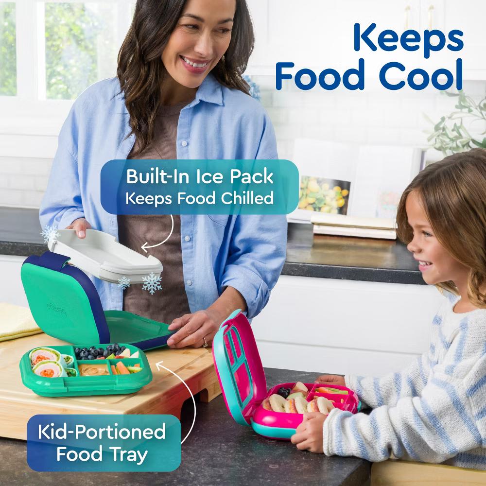 Kids' Chill Lunch Box, Bento-Style Solution, 4 Compartments & Removable Ice Pack - Image 31