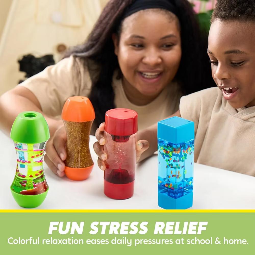 4-Pack Sensory Fidget Tubes for Kids – Stress Relief Toys for Autism, Classroom Calm Down Corner, Speech Therapy, School Gifts for Toddlers - Image 5