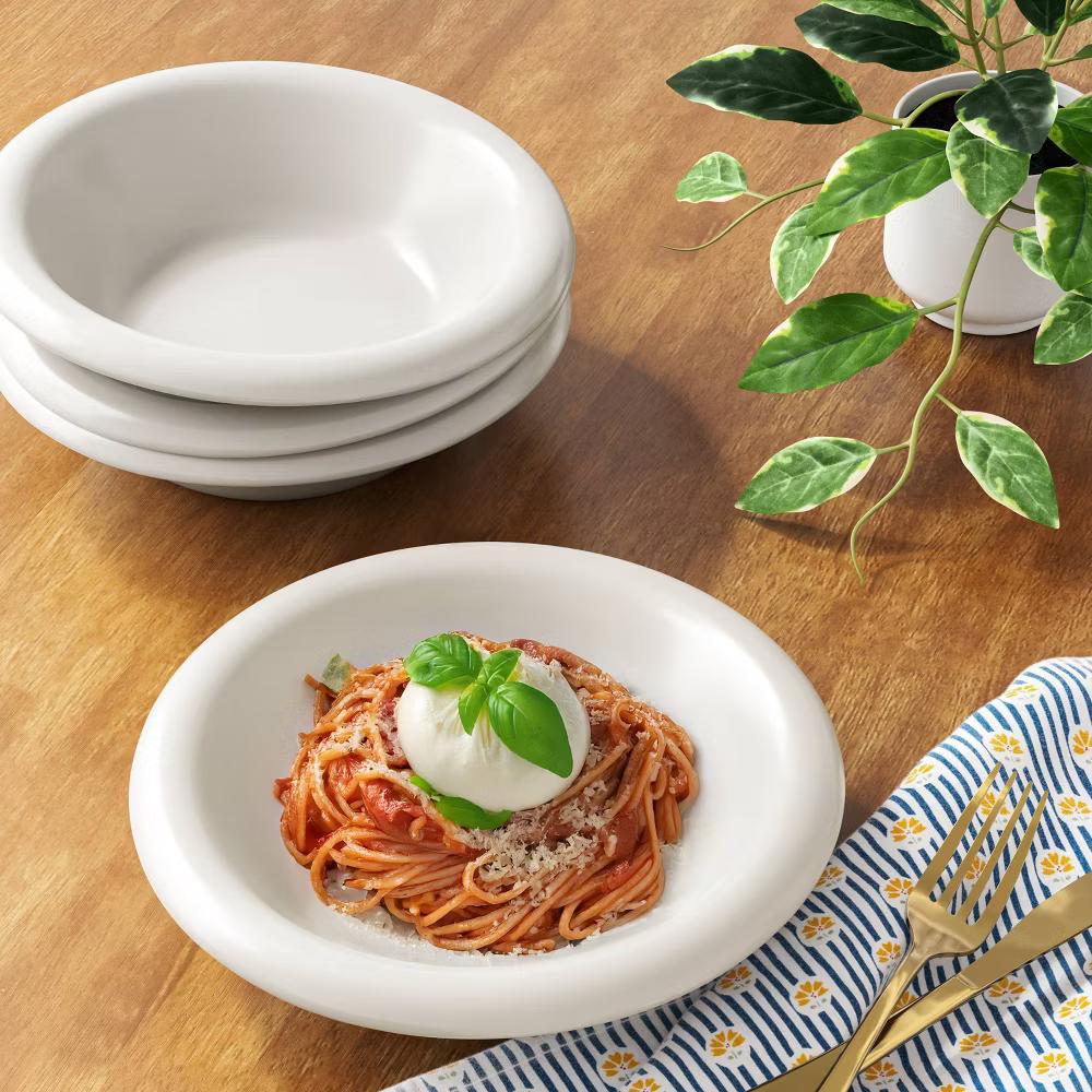 Stoneware Round Rim Pasta Bowl - Image 6