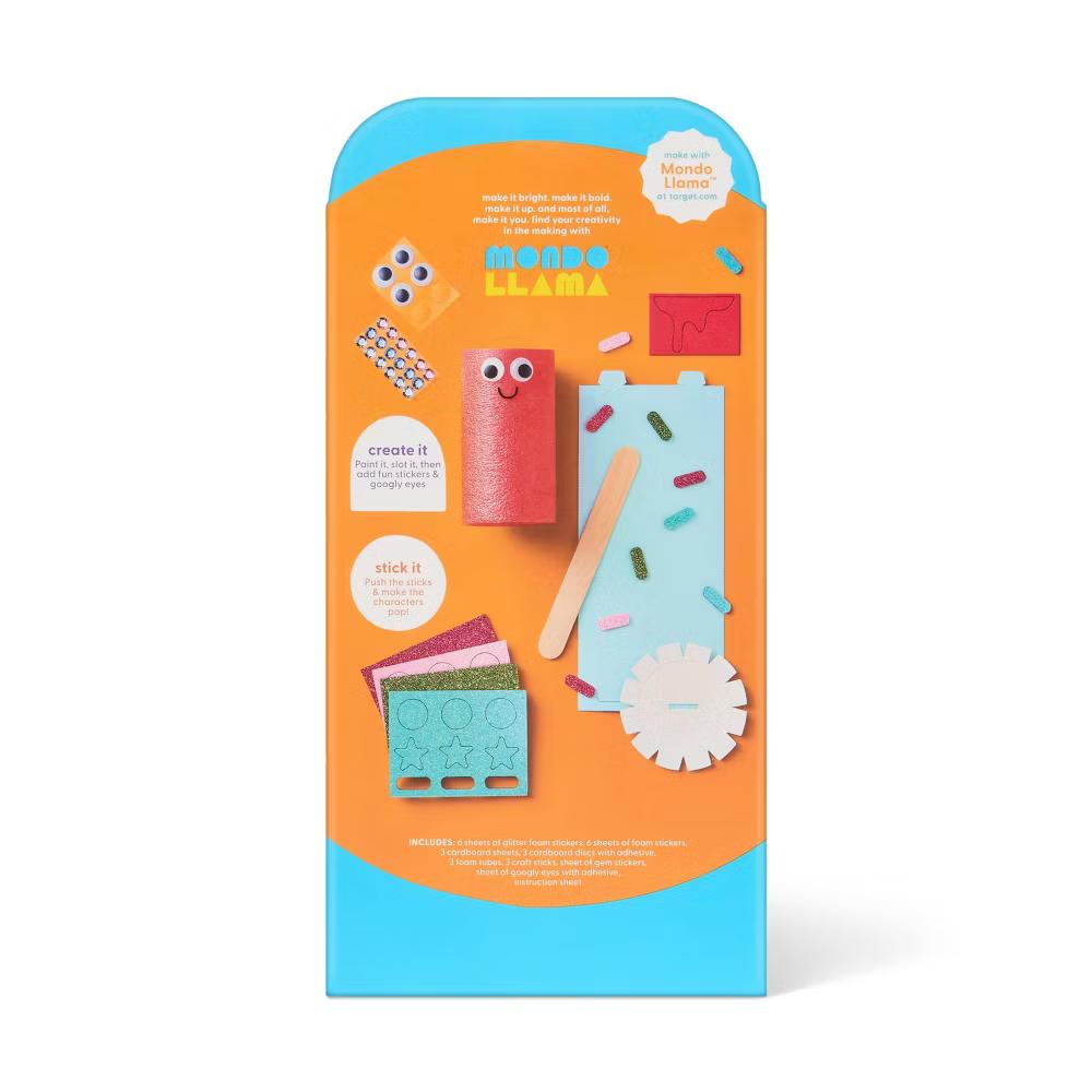 3ct Summer Craft Pop-Up Popsicles Activity Kit - Image 3