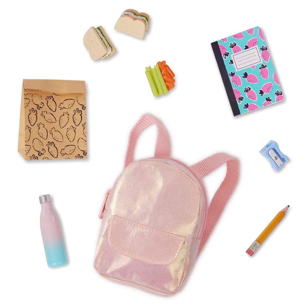 Evie 18" School Doll in Rainbow Skirt with Backpack & Accessories Set - Image 2