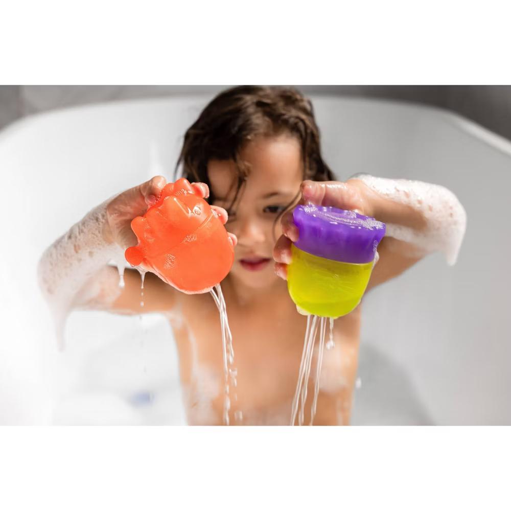 Ubbi Interchangeable Bath Toys Round - Translucent 4pc - Image 2