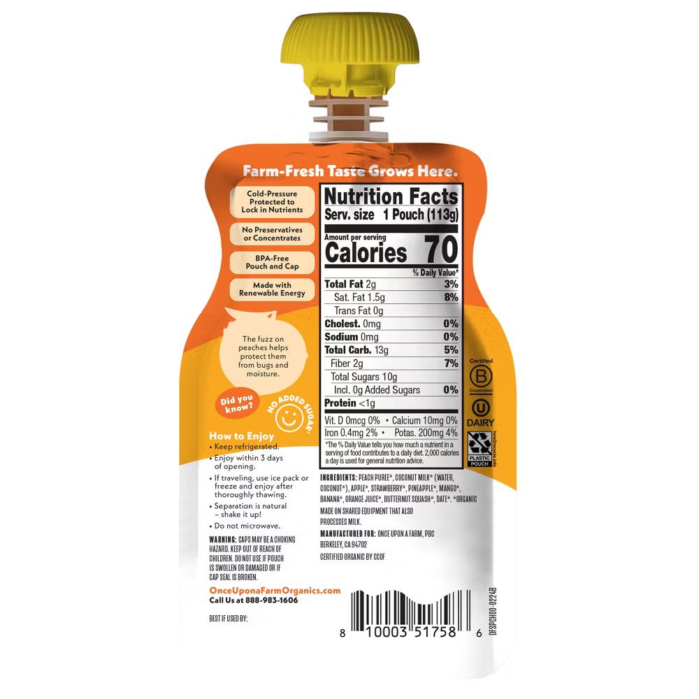 Peach Sunrise Dairy Free Smoothie - 4oz - Image 9