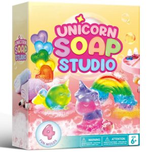 Soap Making Kit for Kids, DIY Arts and Crafts, Unicorn Girl Gifts, STEM Toys Science Kits, Ideal Birthday Gifts for Boys Girls Ages 6 7 8+