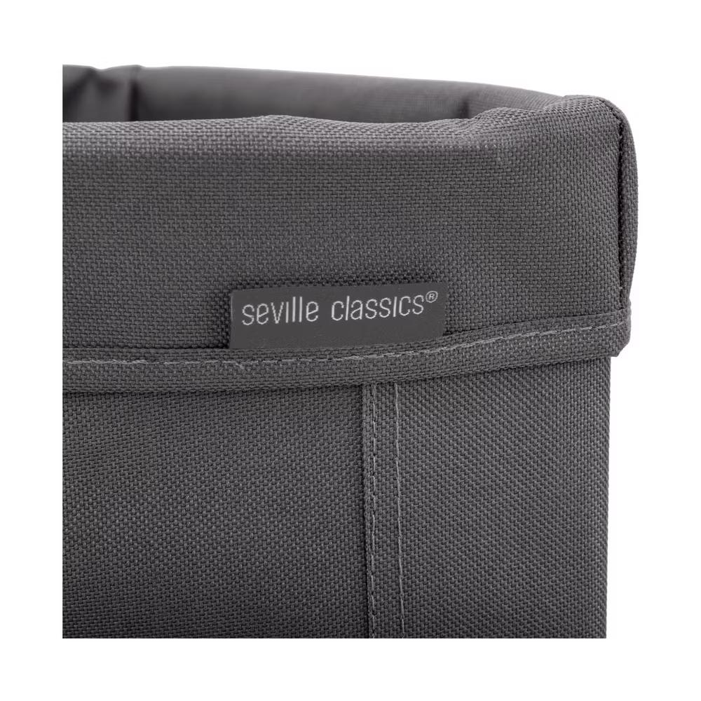 Seville Classics Heavy-Duty Rolling Corner Laundry Room Hamper - Image 2