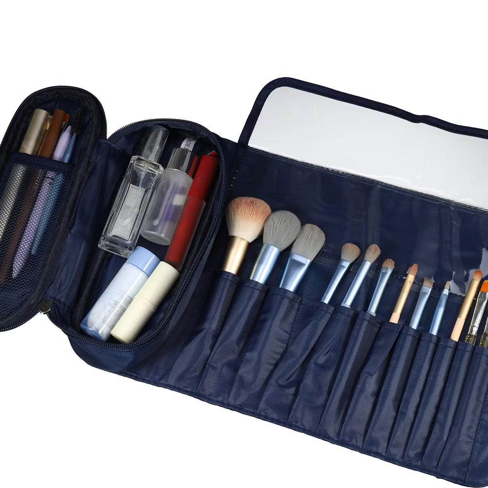 Travel Makeup Bag Makeup Brush Holder Portable Makeup Organizer Bag Cosmetics Storage Bag Waterproof 1 Pcs - Image 17