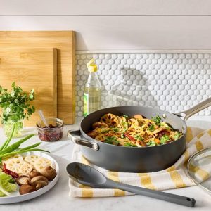 Silicone Solid Spoon Dark Gray - Dishwasher-Safe Kitchen & Cooking Spoon, 12.99" Length, 7.4" Handle
