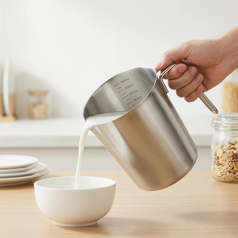 Measuring Cup, Liquid Stainless Steel Measuring Cup for Kitchen Use, Ideal for Measuring Ingredients Precisely - Image 10