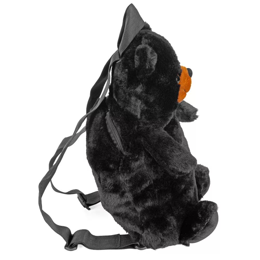 Backpack Black Bear, Mini Backpack, Animal Bag, 14 Inches, Gift for Kids, Plush Zoo Animal - Image 4