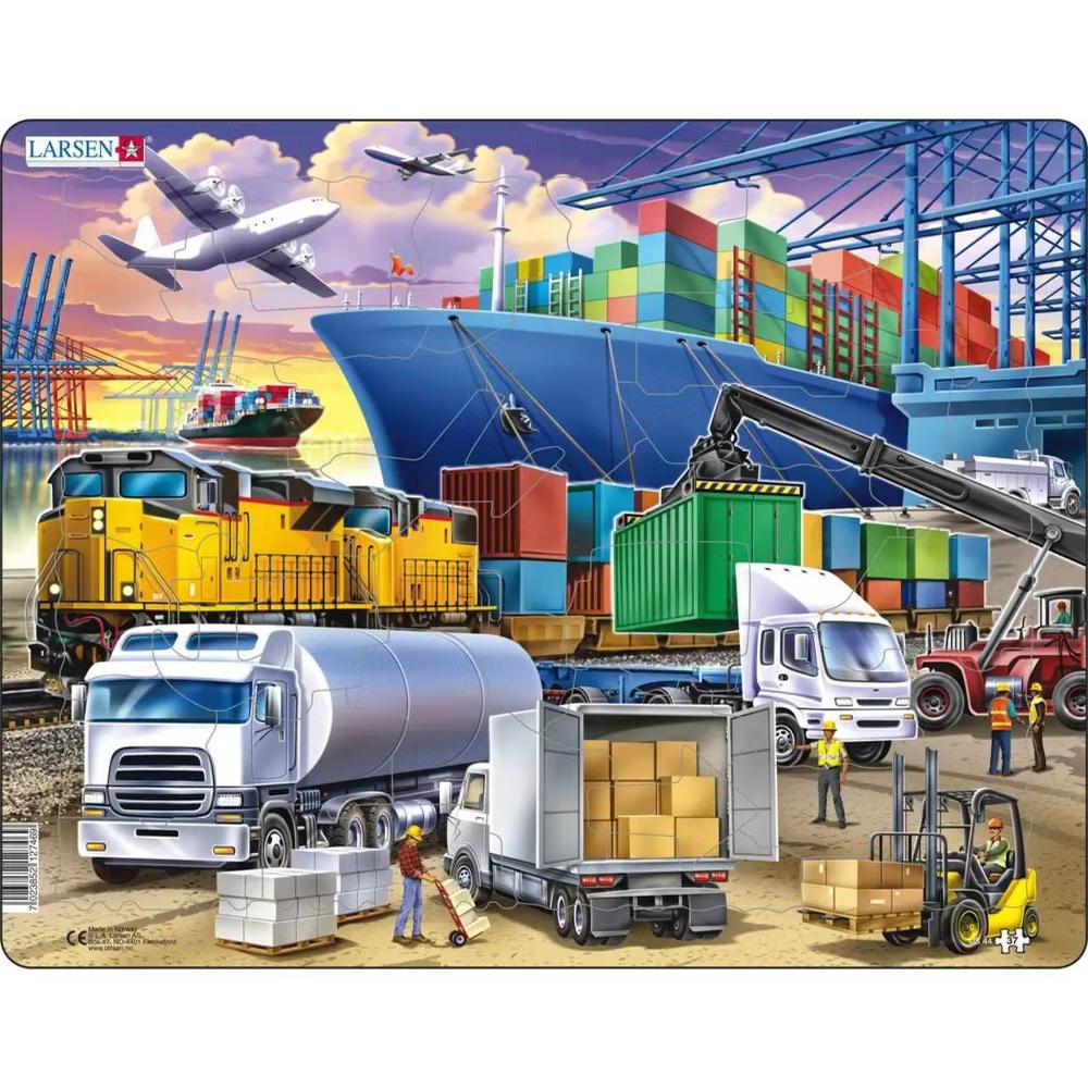 Larsen Transport Kids' Jigsaw Puzzle - 37pc - Image 2
