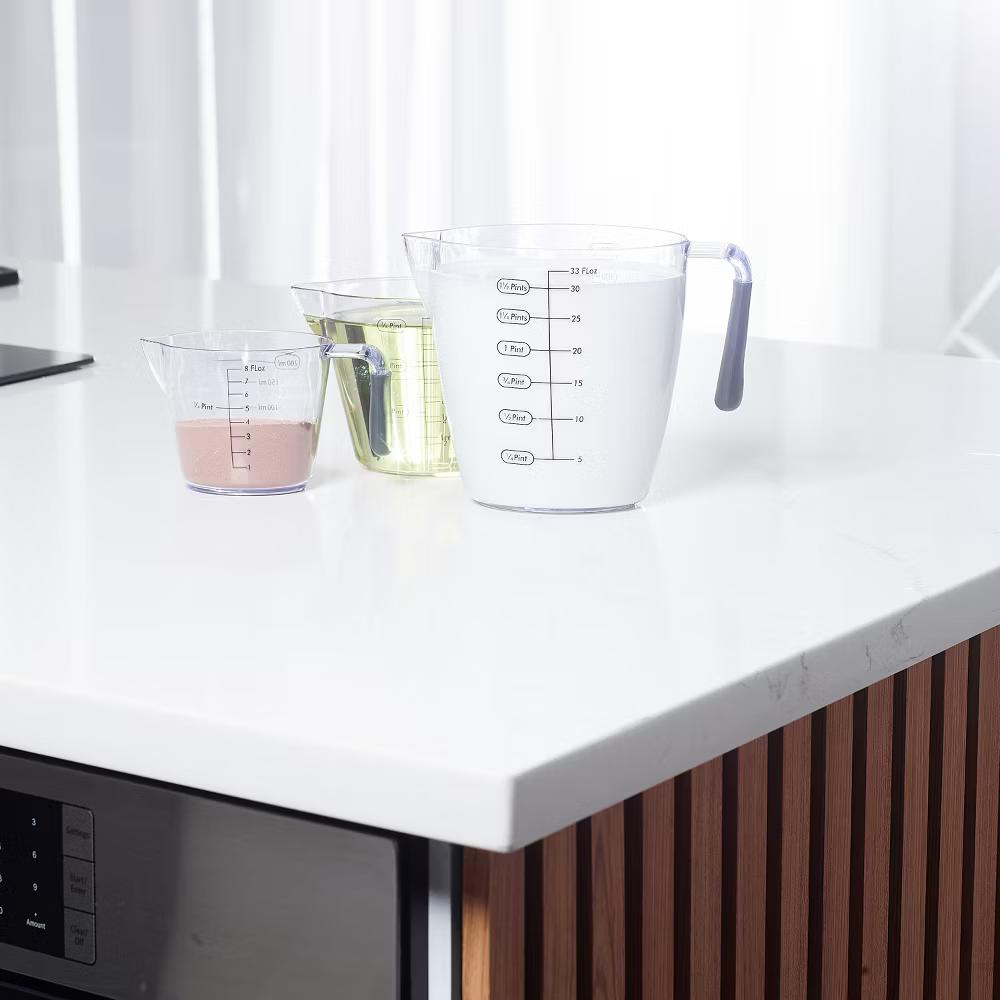 3 Piece Measuring Cup Set, Soft Non-Slip Handles, BPA Free - Image 7
