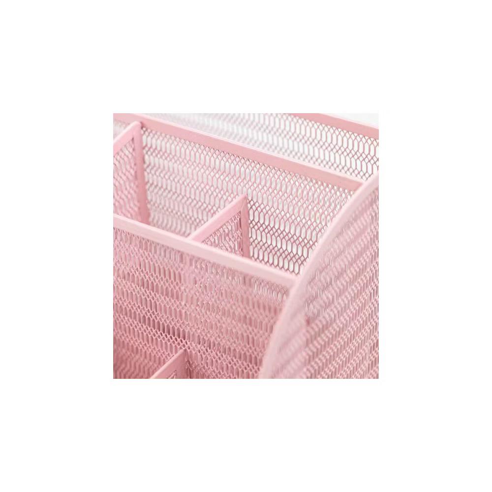 Blu Monaco Desk Organizer with Drawer - Small Metal Mesh Organizer Available in Aqua, Gold, and Pink - Image 29