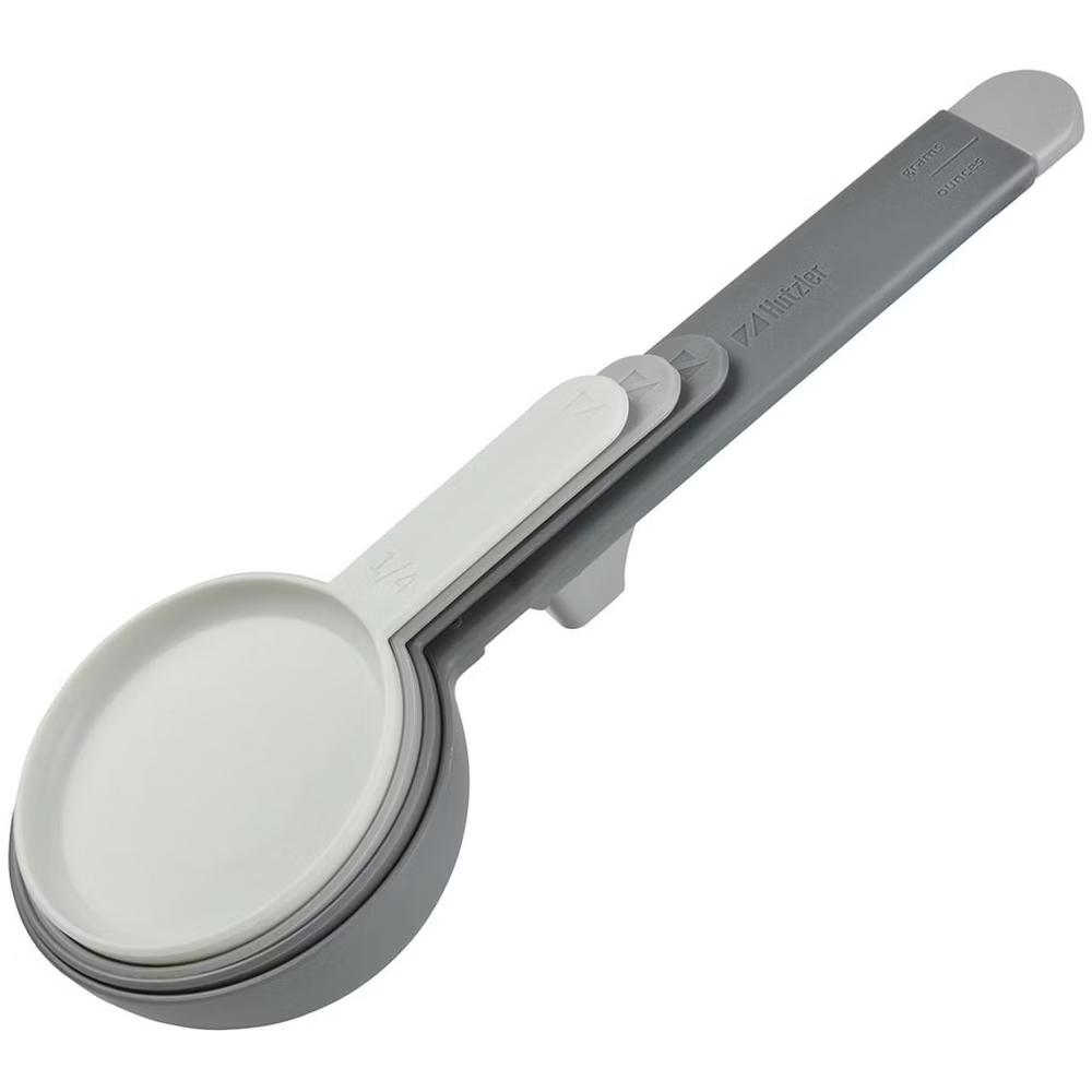 Hutzler Weigh & Measure Kitchen Scale and Measuring Cup Set, 4-Piece, 1/4 to 1 Cup Sizes - Image 3