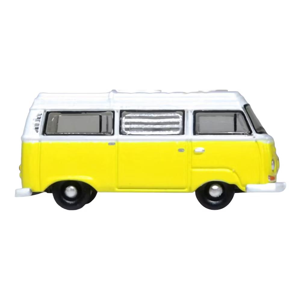 Volkswagen T2 Bay Window Camper Van Saturn Yellow and White 1/148 (N) Scale Diecast Model Car - Image 4