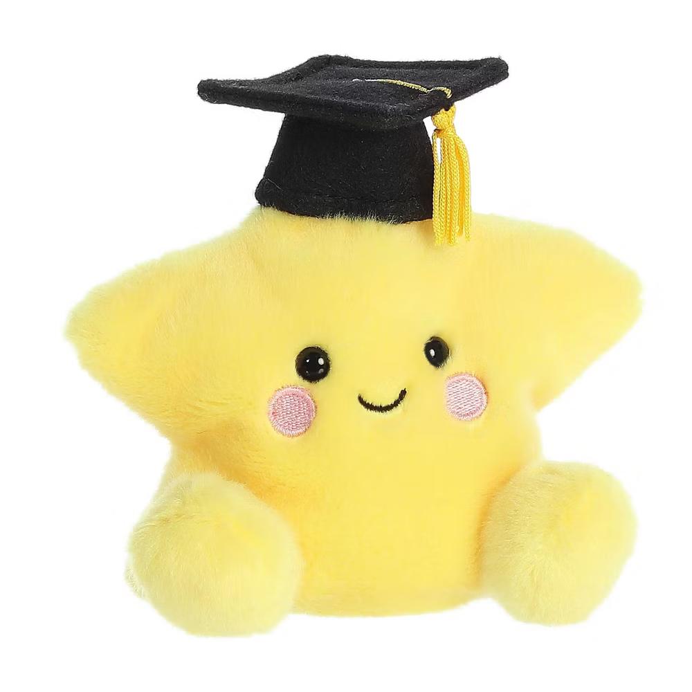 Mini Magna Graduation Star Palm Pals Adorable Stuffed Animal Yellow 5" - Image 2