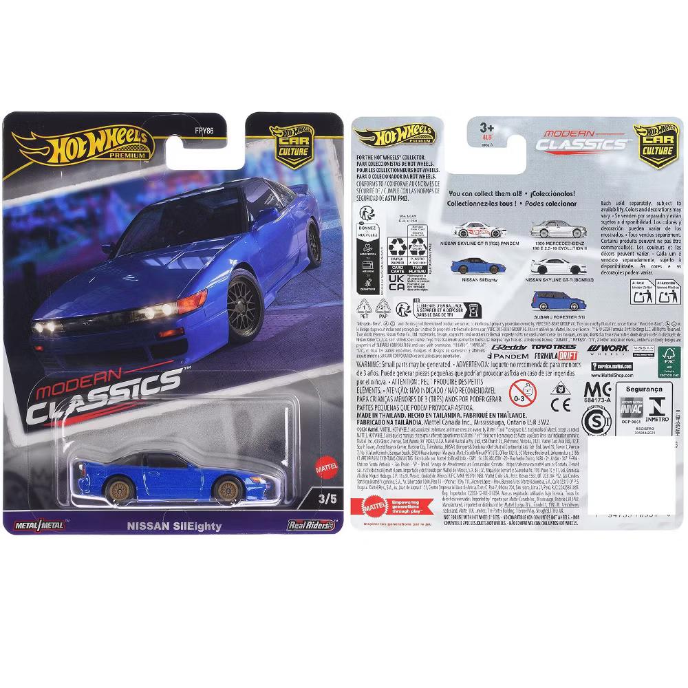 Nissan SilEighty Blue Metallic "Modern Classics" Series Diecast Model Car - Image 3