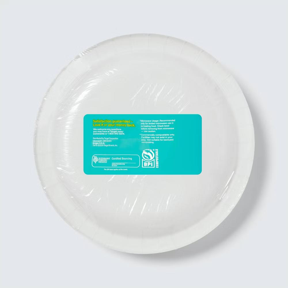 Dogs Paper Plate 8.5" - 40ct - Round Shape, Disposable Dinnerware
