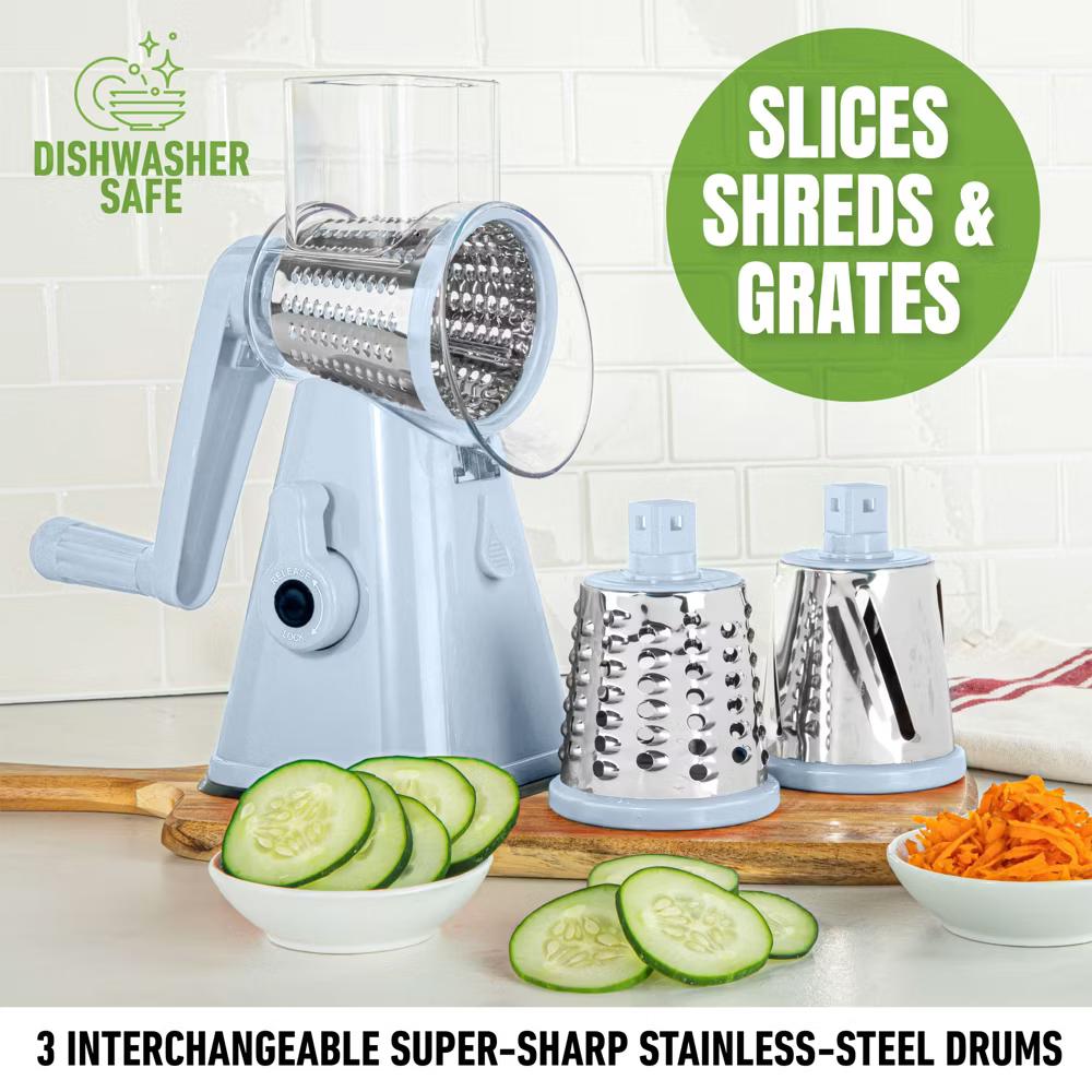 NutriSlicer Vegetable Slicer Cheese Grater Potato Slicer Salad Chopper with Suction Base - Image 17