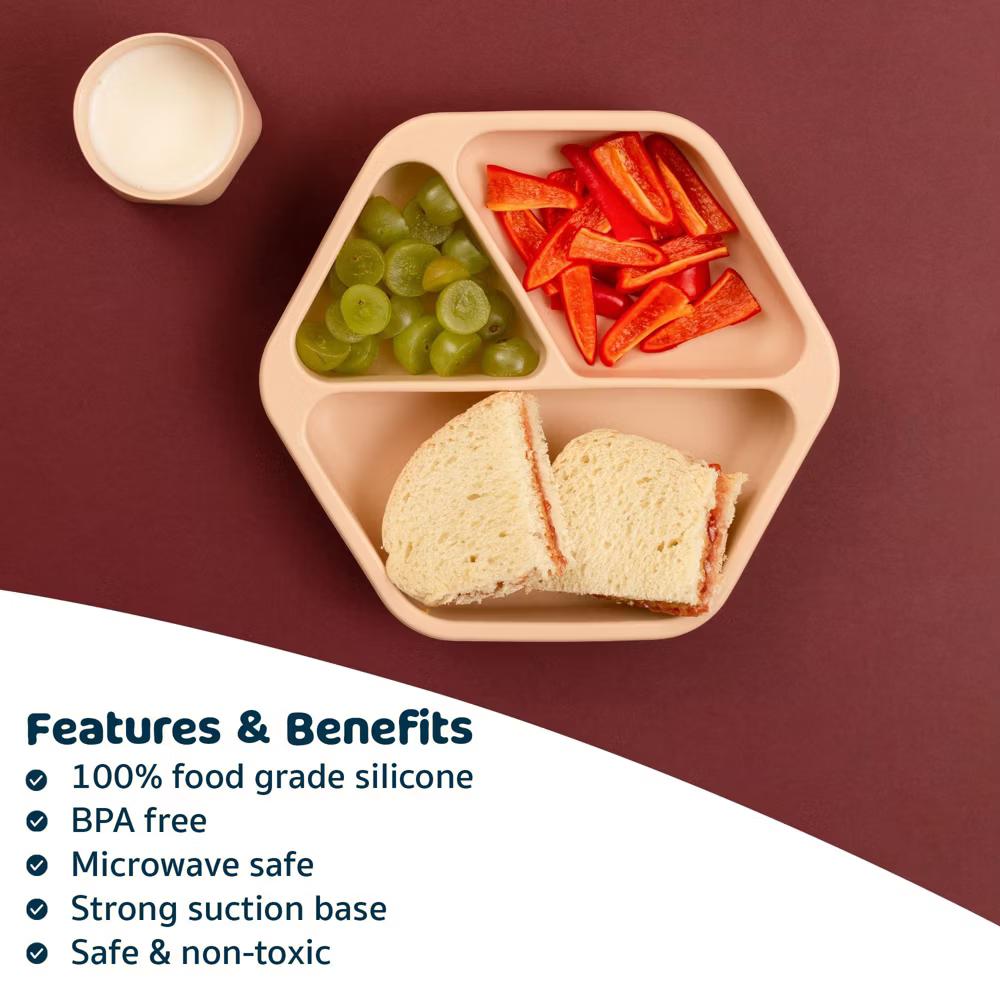 Silicone Suction Divided Plate Baby/Toddler Dish for Independent Eating - Image 36