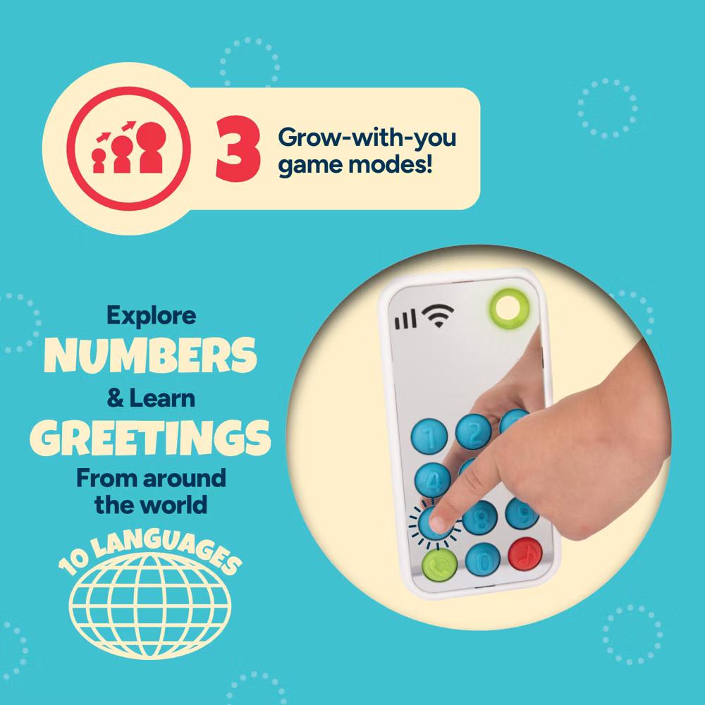 Smarty Phone – Interactive Multilingual Learning Phone with Lights, Sounds & Sensory Buttons, Ages 1–4+ - Image 3