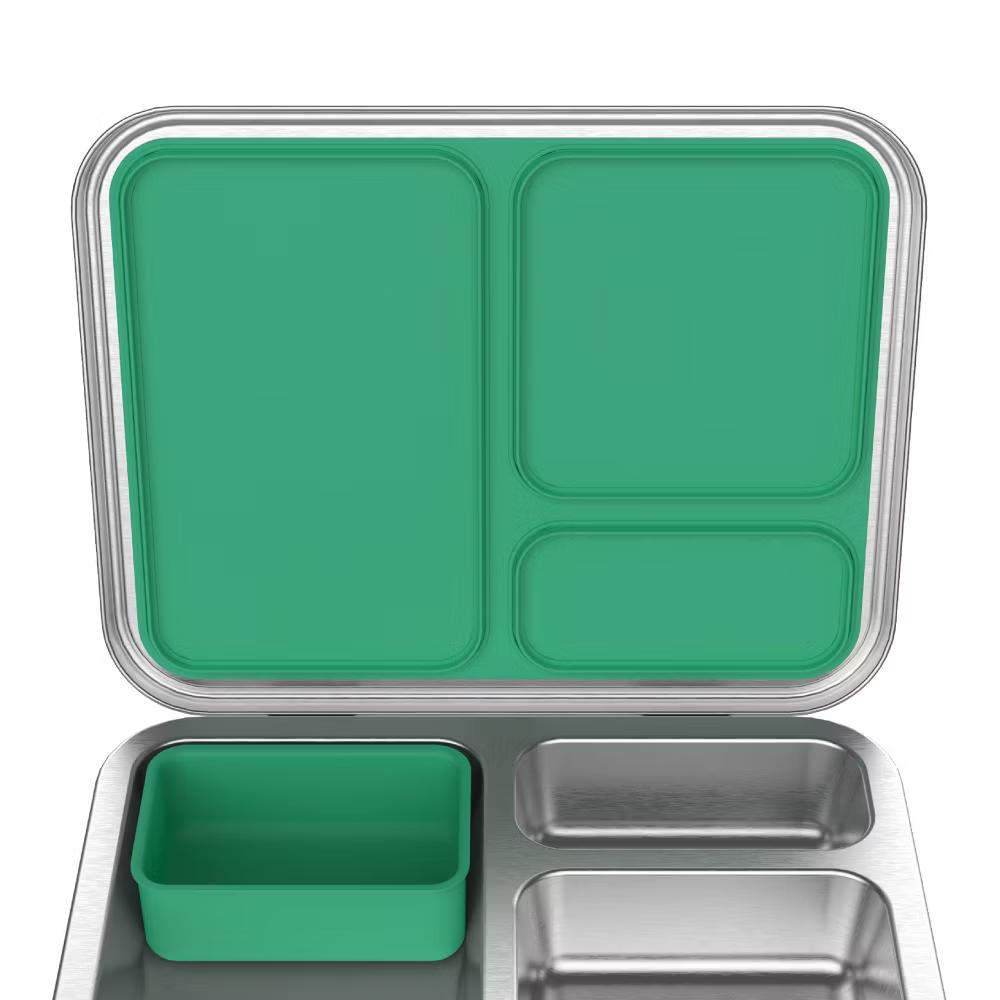 Kids' Stainless Steel Leakproof 3 Compartments Bento-Style Lunch Box - Image 22