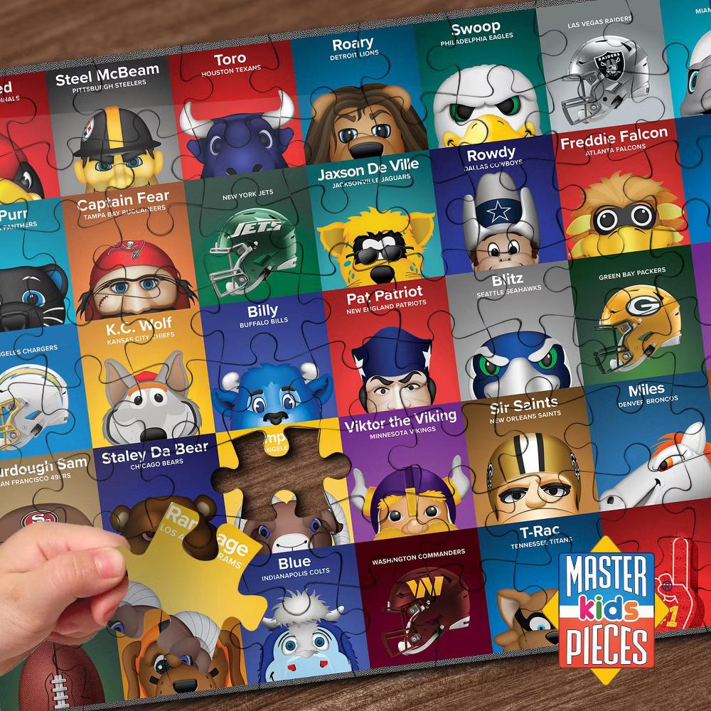 100 Piece Sports Puzzle - NFL Mascots - 14"x19" - Image 6