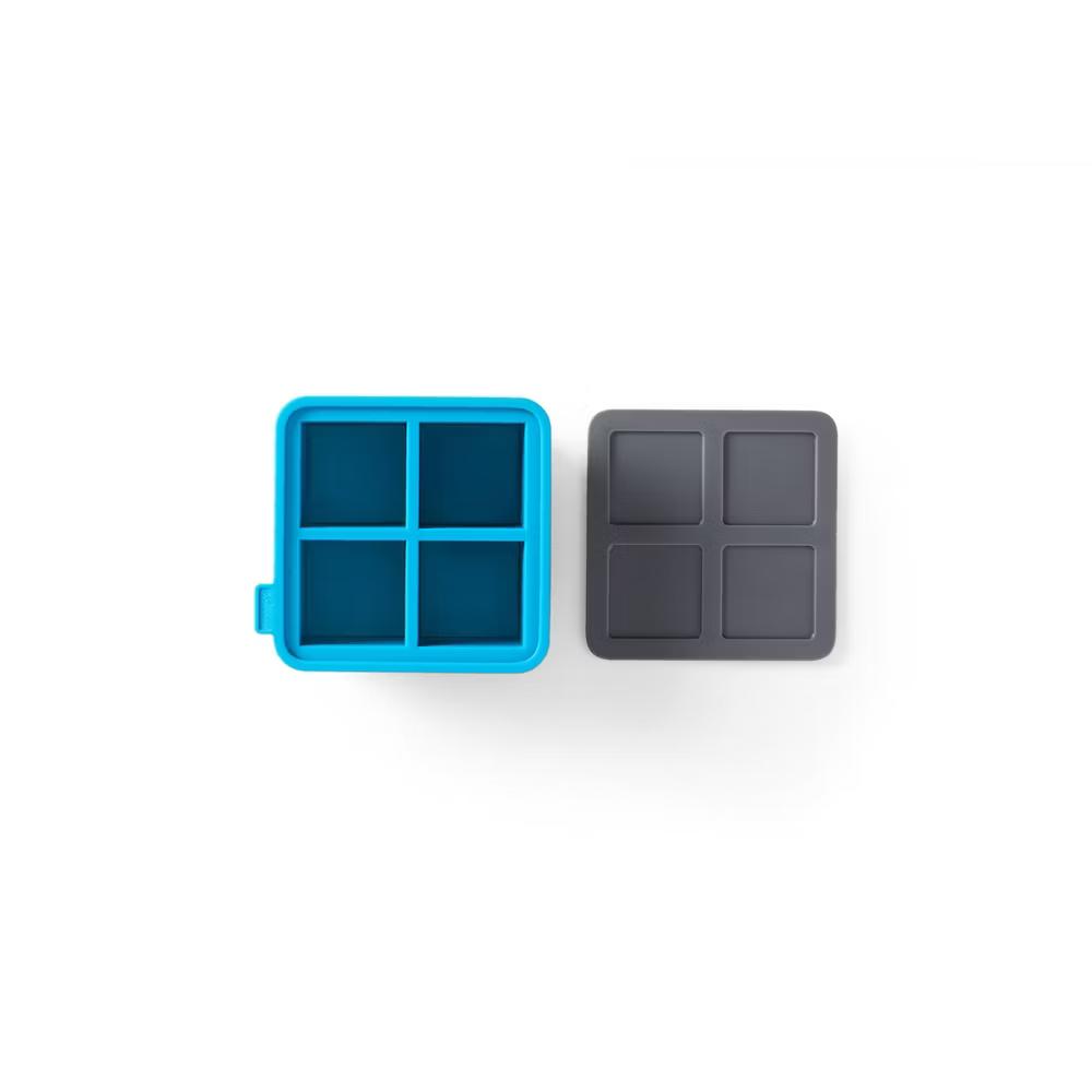Houdini King Cube Ice Cube Tray with Lid: Silicone Whiskey Ice Mold, Reusable Blue Ice Maker, Dishwasher-Safe - Image 10
